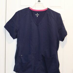 Med Couture Women's XL Navy Scrubs Top